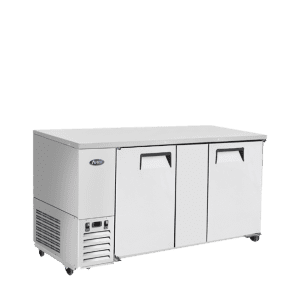 MBB69GR — 69″ 2-Door Back Bar Cooler with Solid Door, Stainless Steel
