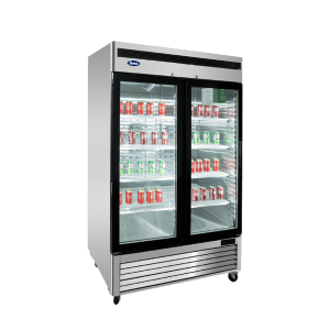 MCF8703ES — 55"-Wide Two (2) Glass Swing-Door S/S Bottom-Mount Merchandiser Freezer