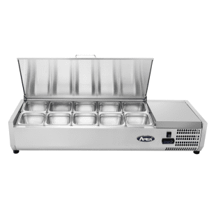 MSCT-48-10 48" Stainless Steel Refrigerated Countertop Prep Station