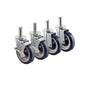 KROWNE Economy Series Universal Wire Shelving Caster with Side Brake, 5" Wheel, Set of 4