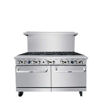AGR-10B 60" Range 10-Burner with (2) 26" Wide Ovens, Gas