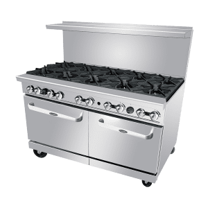 AGR-10B 60" Range 10-Burner with (2) 26" Wide Ovens, Gas