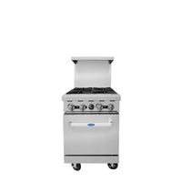 AGR-4B 24" 4-Burner Range with (1) 20" Wide Oven, Gas