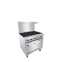 AGR-6B 36" Range 6-Burner with (1) 26" Wide Oven, Gas