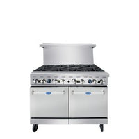 AGR-8B 48" Range 8-Burner with (2) 20" Wide Ovens, Gas