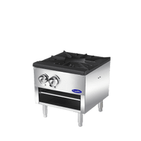 ATSP-18-1L 18" Wide Heavy-Duty Stainless Steel Stock Pot Stove, Gas, Low Version