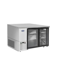 MBB48GGR — 48″ 2-Door Back Bar Cooler with Glass Door, Stainless Steel