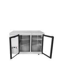 MBB48GGR — 48″ 2-Door Back Bar Cooler with Glass Door, Stainless Steel