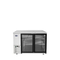 MBB59GGR — 59″ 2-Door Back Bar Cooler with Glass Door, Stainless Steel