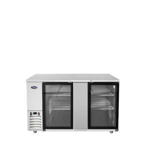 MBB69GGR — 69″ 2-Door Back Bar Cooler with Glass Door, Stainless Steel