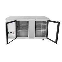 MBB69GGR — 69″ 2-Door Back Bar Cooler with Glass Door, Stainless Steel