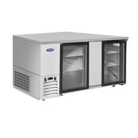 MBB69GGR — 69″ 2-Door Back Bar Cooler with Glass Door, Stainless Steel