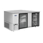 MBB69GGR — 69″ 2-Door Back Bar Cooler with Glass Door, Stainless Steel
