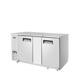 MBB69GR — 69″ 2-Door Back Bar Cooler with Solid Door, Stainless Steel