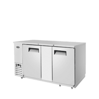 MBB69GR — 69″ 2-Door Back Bar Cooler with Solid Door, Stainless Steel