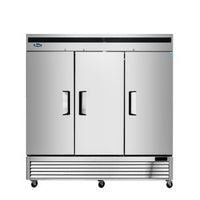 MBF8504GR — 82"-Wide Bottom Mount Solid 2-Door S/S Reach-in Freezer