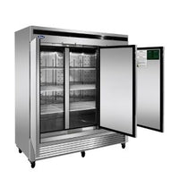 MBF8504GR — 82"-Wide Bottom Mount Solid 2-Door S/S Reach-in Freezer