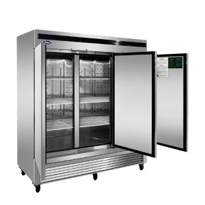 MBF8504GR — 82"-Wide Bottom Mount Solid 2-Door S/S Reach-in Freezer