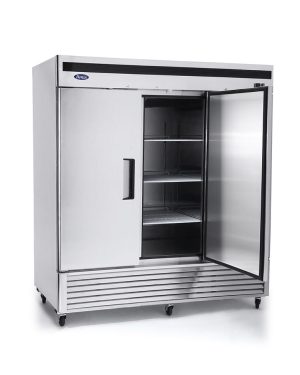 MBF8504GR — 82"-Wide Bottom Mount Solid 2-Door S/S Reach-in Freezer