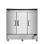 MBF8508GR — 82"-Wide Bottom Mount Solid Three-Door Reach-in S/S Refrigerator