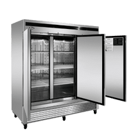 MBF8508GR — 82"-Wide Bottom Mount Solid Three-Door Reach-in S/S Refrigerator
