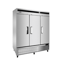 MBF8508GR — 82"-Wide Bottom Mount Solid Three-Door Reach-in S/S Refrigerator