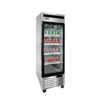 MCF8701GR — 27"-Wide  One (1) Glass Swing-Door S/S Bottom-Mount Merchandiser Freezer