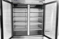 MCF8703ES — 55"-Wide  Two (2) Glass Swing-Door S/S Bottom-Mount Merchandiser Freezer