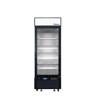 MCF8720GR — 27"-Wide  One (1) Glass Swing-Door Black Cabinet Bottom-Mount Freezer, Right-Hinged