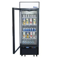 MCF8720GRL — 27"-Wide  One (1) Glass Swing-Door Black Cabinet Bottom-Mount Freezer, Left-Hinged