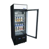 MCF8725GR — 25"-Wide  One (1) Glass-Door Black Cabinet Bottom-Mount Merchandiser Refrigerator, 77"H