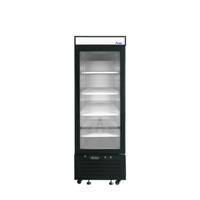 MCF8726GR — 25"-Wide  One (1) Glass-Door Black Cabinet Bottom-Mount Merchandiser Refrigerator, 64" Height