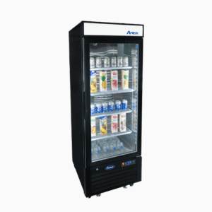 MCF8726GR — 25"-Wide  One (1) Glass-Door Black Cabinet Bottom-Mount Merchandiser Refrigerator, 64" Height