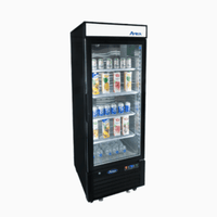 MCF8726GR — 25"-Wide  One (1) Glass-Door Black Cabinet Bottom-Mount Merchandiser Refrigerator, 64" Height