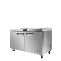 MGF8413GR — 48" Double-door Stainless Steel Worktop Freezer with Backsplash