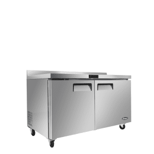 MGF8413GR — 48" Double-door Stainless Steel Worktop Freezer with Backsplash