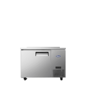 MGF44GR - 44" Single-Door Stainless Steel Worktop Refrigerator with Backsplash, Side-Mount