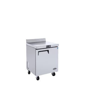 MGF8412GR — 27" Single-door Stainless Steel Worktop Freezer with Backsplash