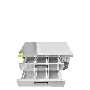 MGF8451GR — 52" Two-Drawer Stainless Steel Chef Base Refrigerator