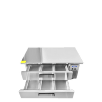 MGF8452GR — 60" Two-Drawer Stainless Steel Chef Base Refrigerator