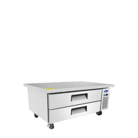 MGF8451GR — 52" Two-Drawer Stainless Steel Chef Base Refrigerator