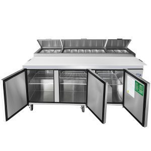 ATOSA MPF8203GR — 93" Refrigerated Pizza Prep Table