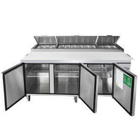 ATOSA MPF8203GR — 93" Refrigerated Pizza Prep Table