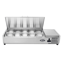 MSCT-48-10 48" Stainless Steel Refrigerated Countertop Prep Station