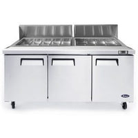 MSF8304GR — 72" Standard Top S/S Refrigerated Sandwich Prep Table