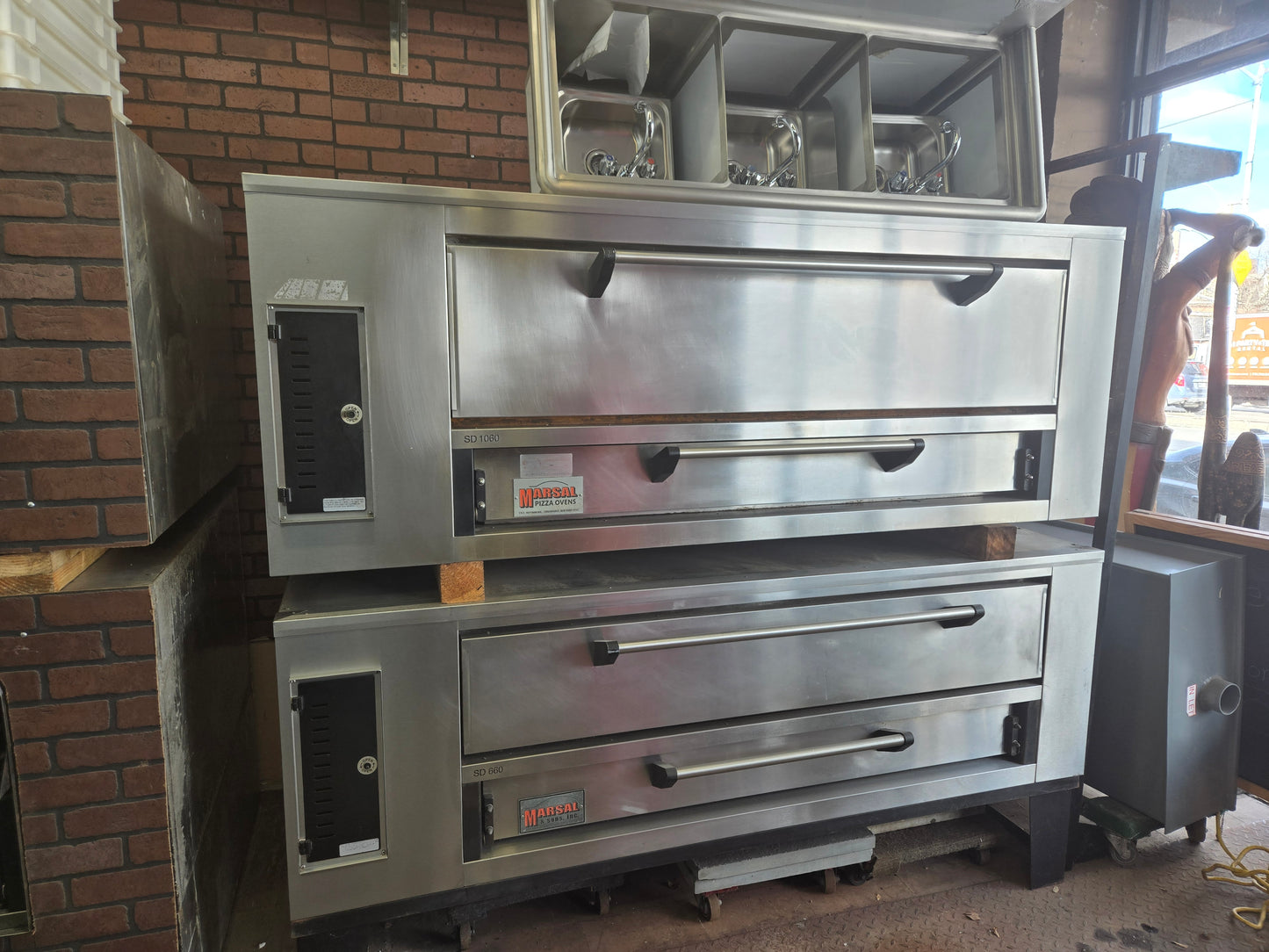 USED Marsal SD1060/SD660 Stacked Pizza Oven Set, NG