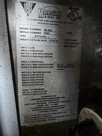 USED Marsal SD1060/SD660 Stacked Pizza Oven Set, NG